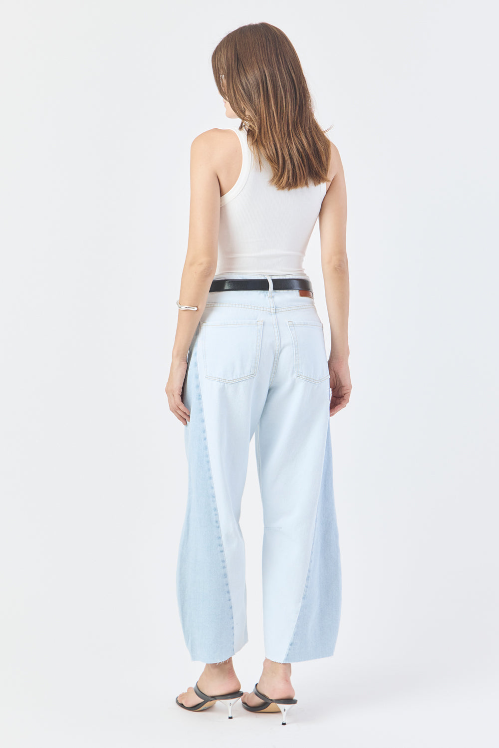 Calça Maria Barrel Jeans Claro