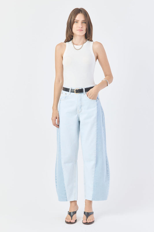 Calça Maria Barrel Jeans Claro