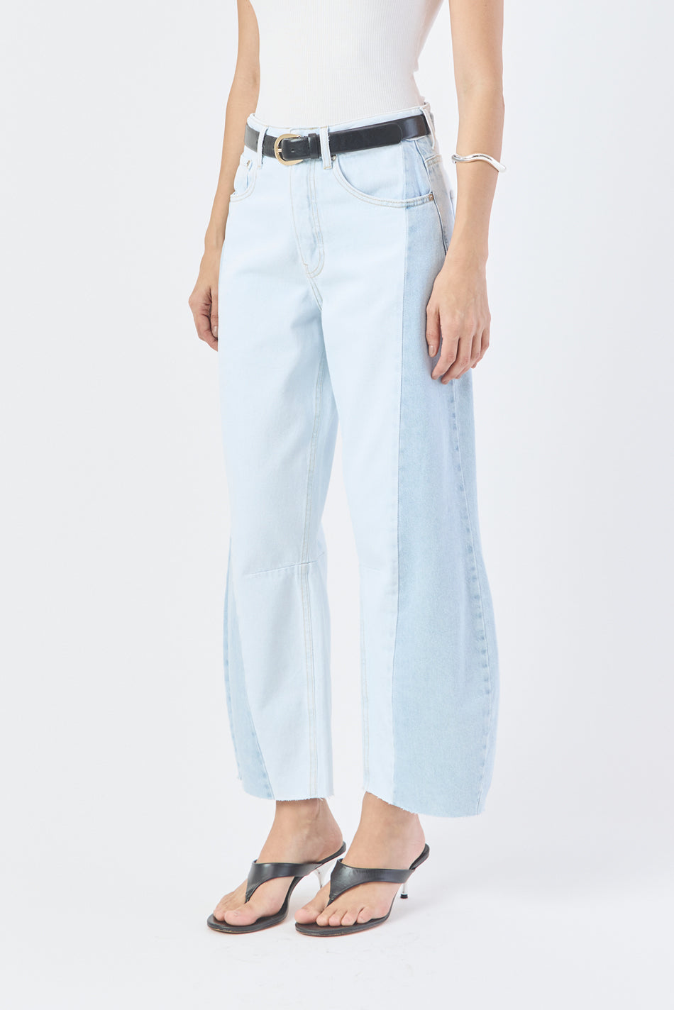 Calça Maria Barrel Jeans Claro