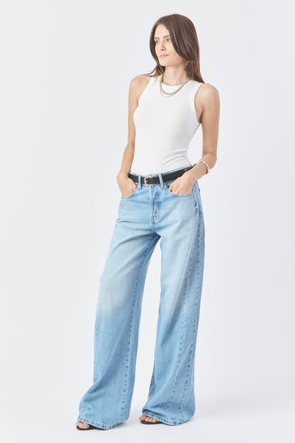 Calça Yasmin Wide Leg Jeans Médio