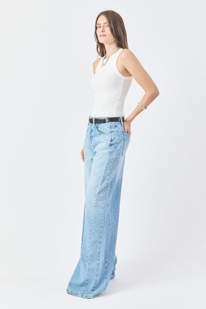 Calça Yasmin Wide Leg Jeans Médio