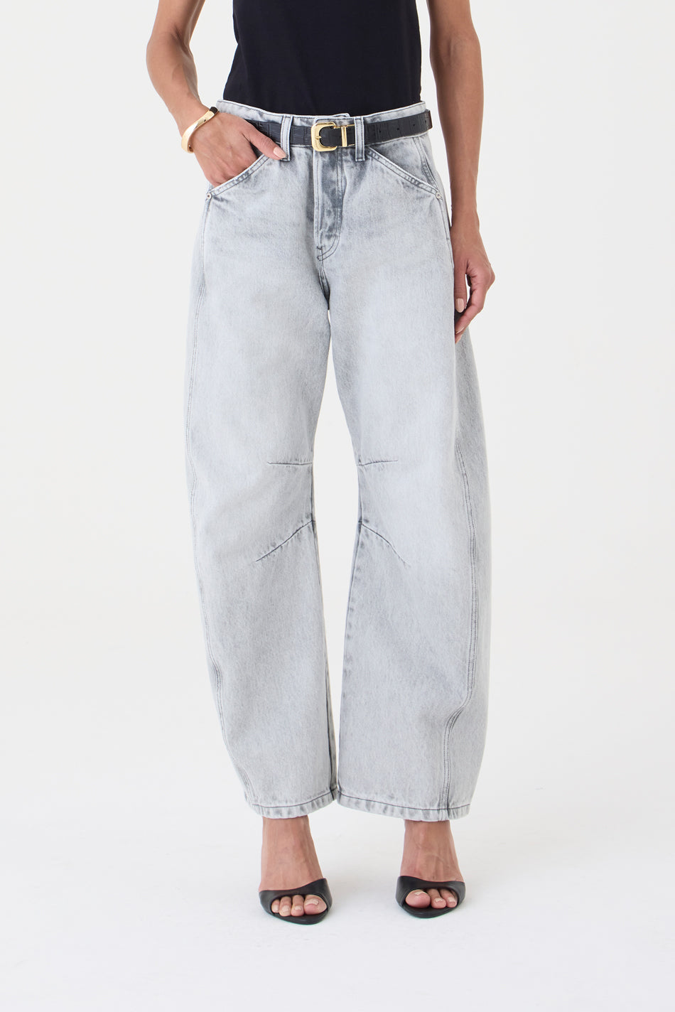 Calça Emily Barrel Gray