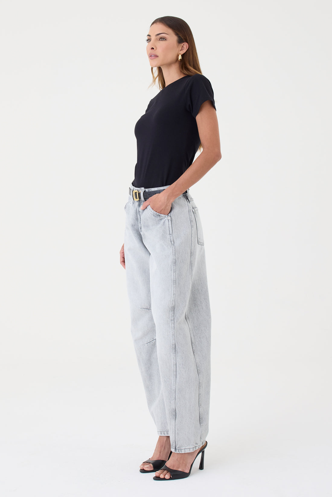 Calça Emily Barrel Gray