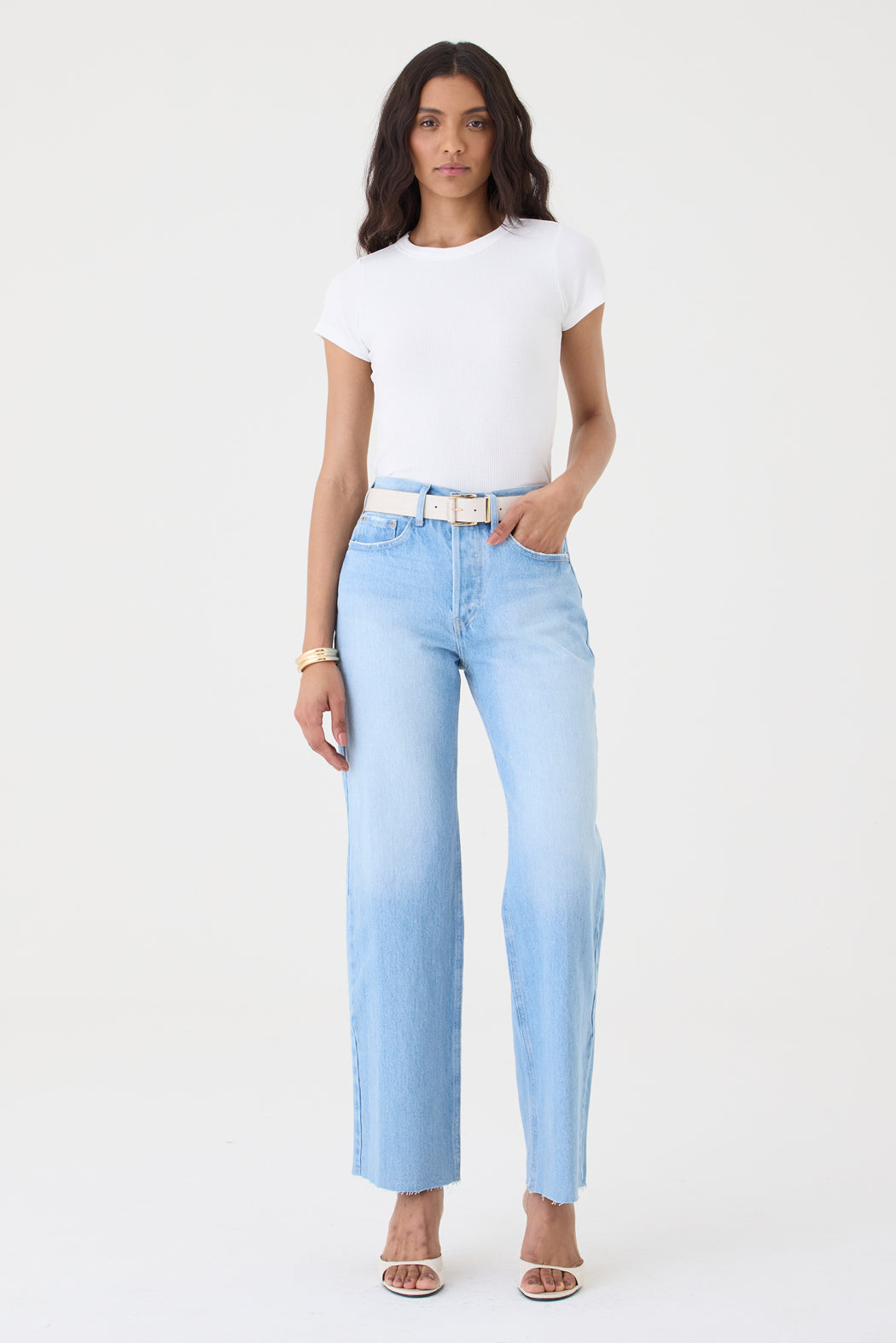 Calça Dani Straight Jeans Claro